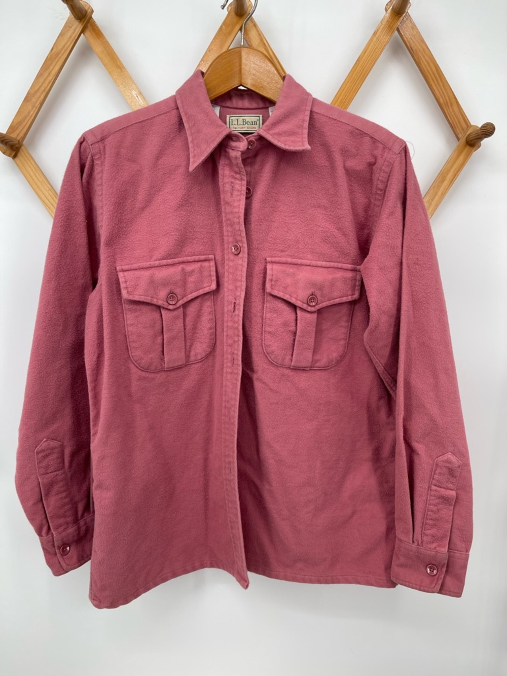 L.L. Bean Dusty Rose Chamois Shirt Jacket - Picture 5 of 9